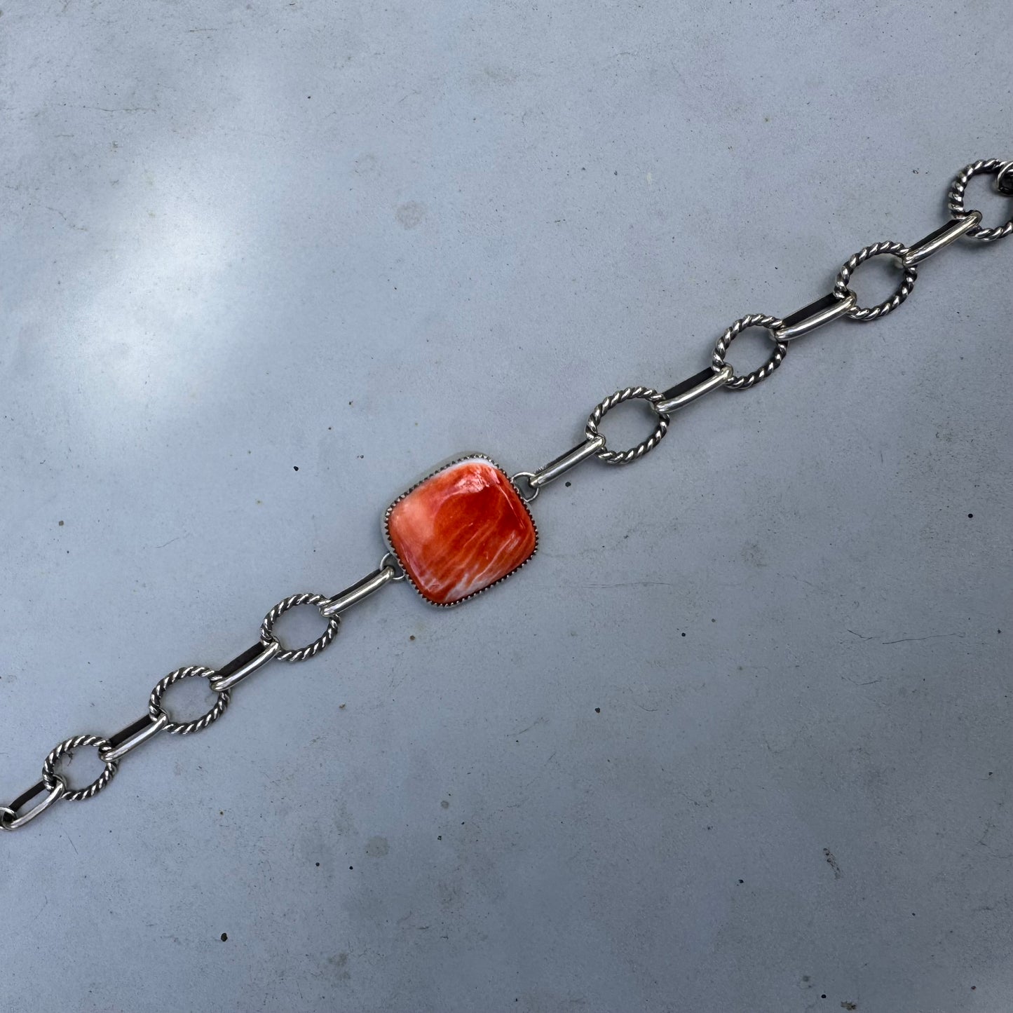 Spiny oyster chunky chain bracelet