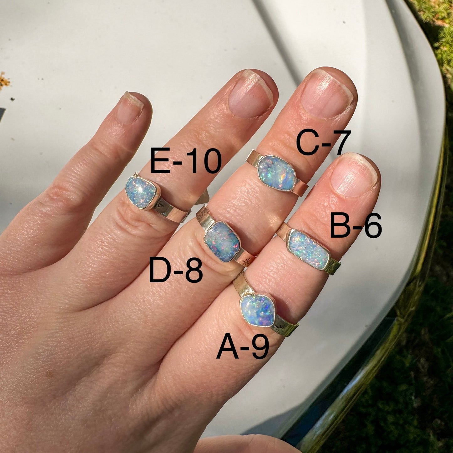 Australian opal ring
