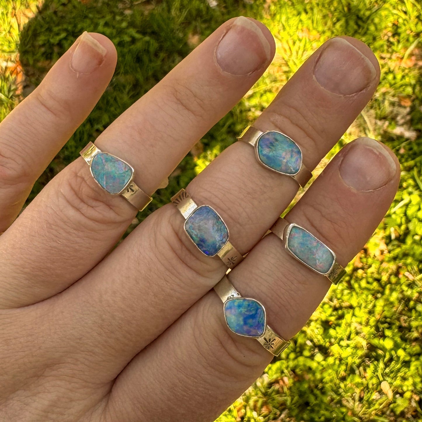 Australian opal ring