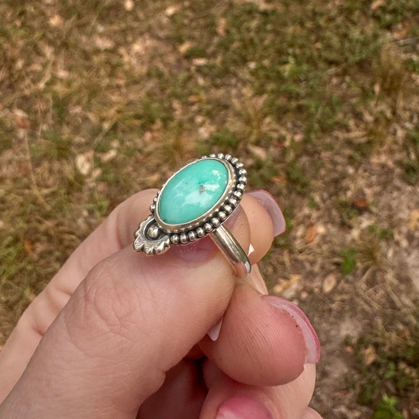 Size 6.5 Nevada turquoise ring