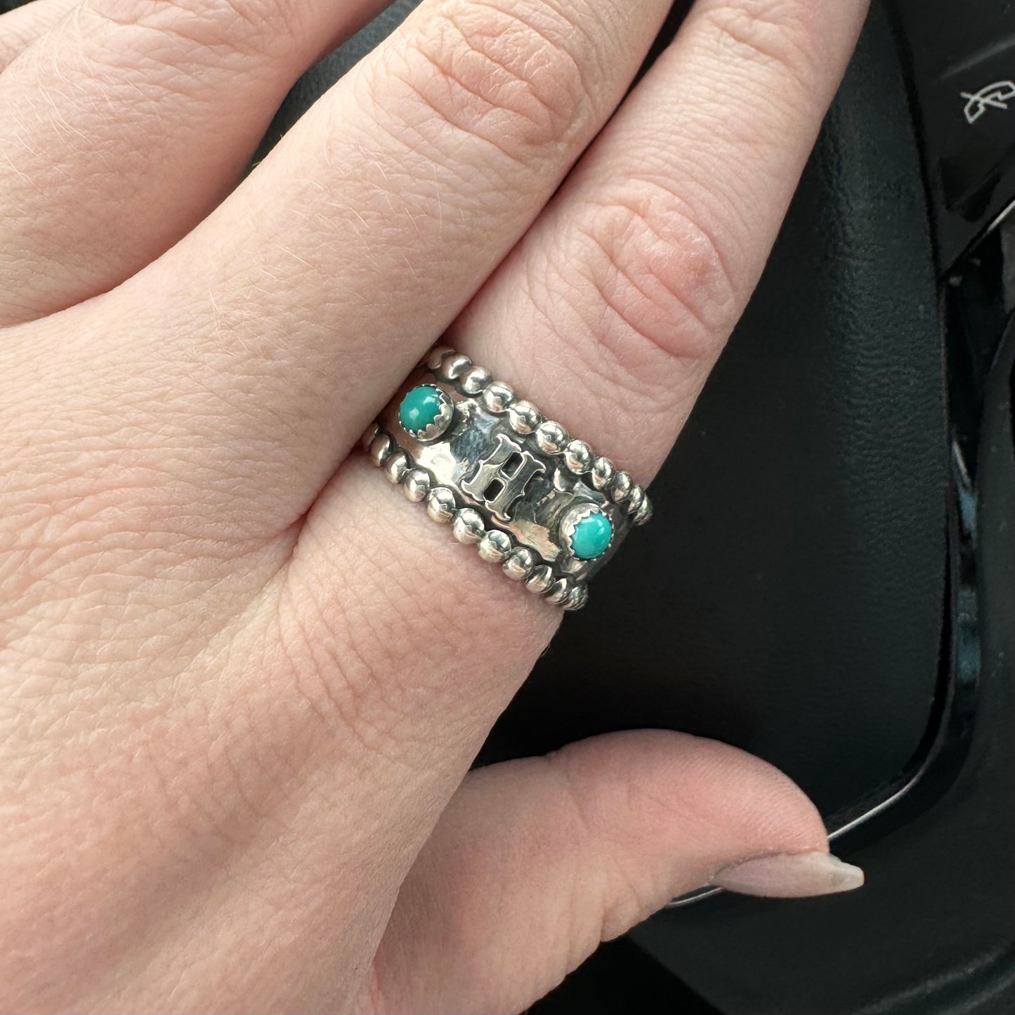 Thick initial ring (made to order)