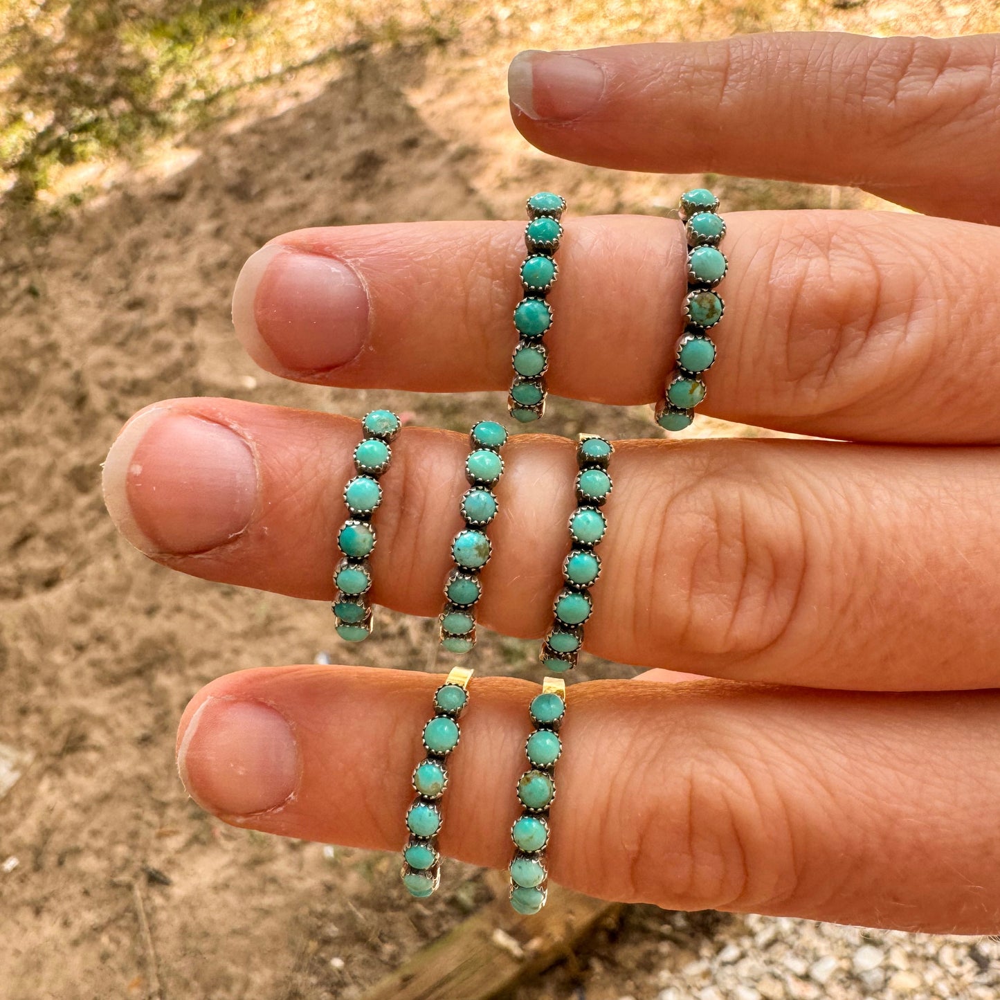 Thin turquoise band (made to order)