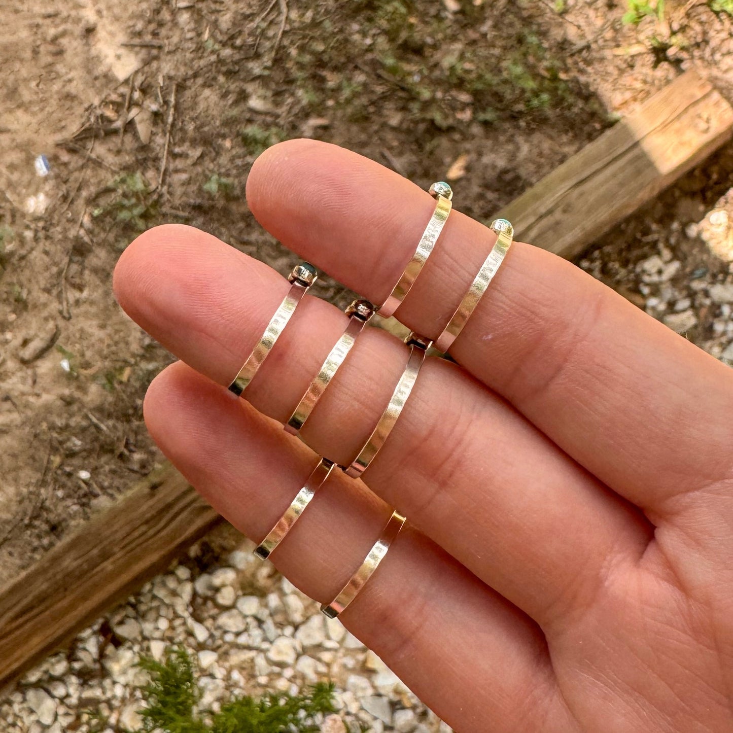 Thin turquoise band (made to order)