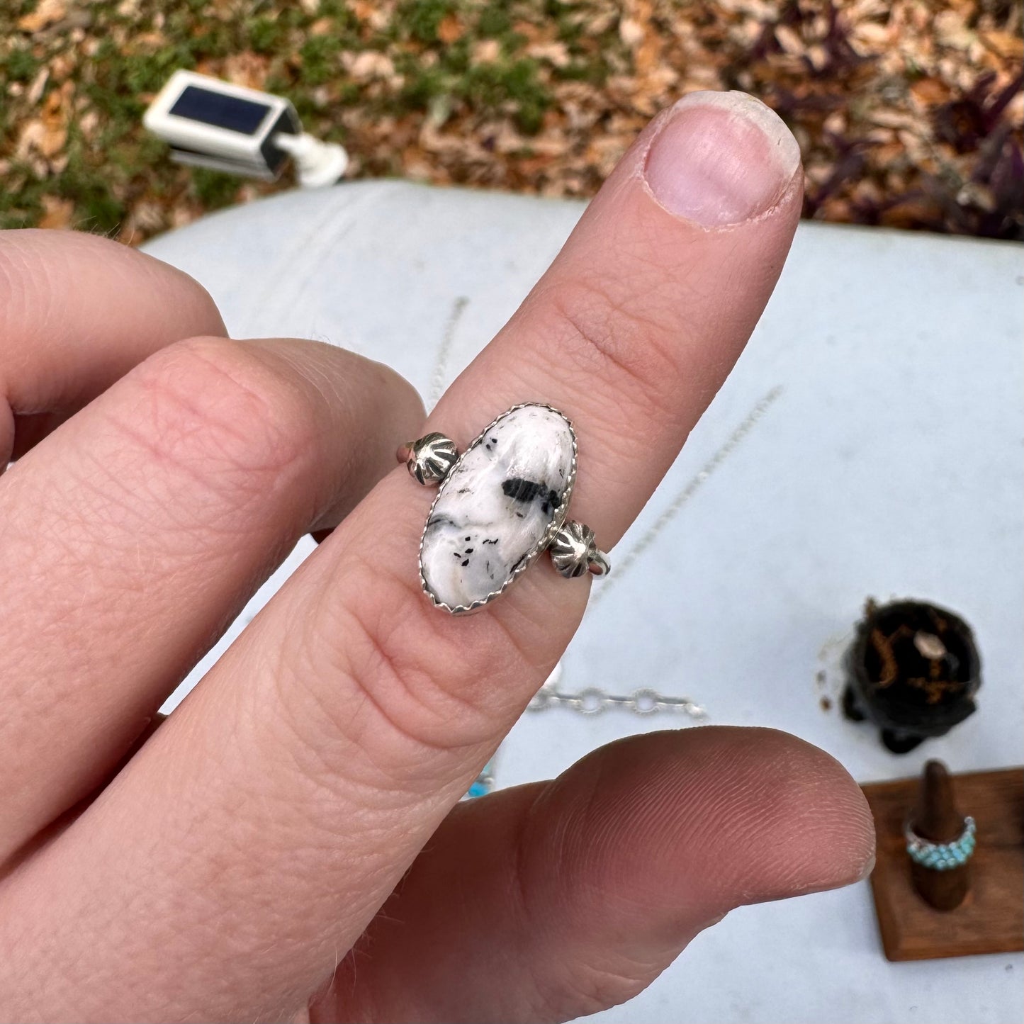 White buffalo ring size 7